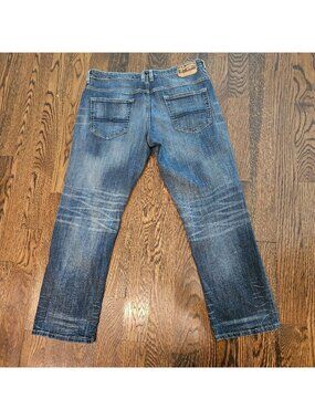 Buffalo i Jeans Bradley-X 38x32 37x30 Athletic Fit Mens Medium wash Distressed